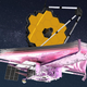 An impression of the Webb telescope in space.